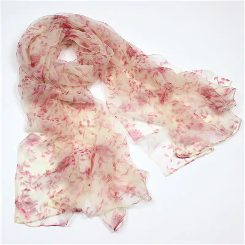 （梅花暗香）杭州丝绸真丝桑蚕丝丝巾女士韩版薄款纱巾2025围巾