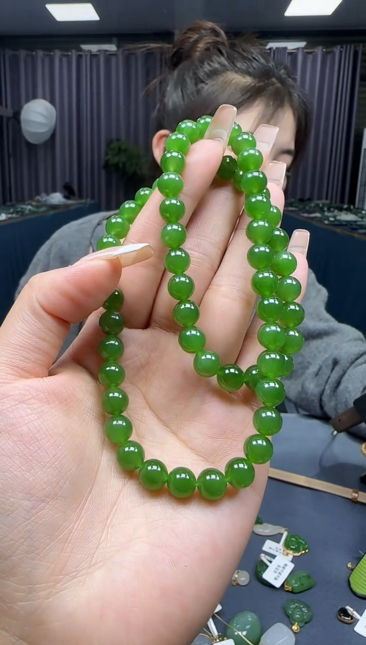 【闪购商品】和田玉挂件18K金镶嵌1