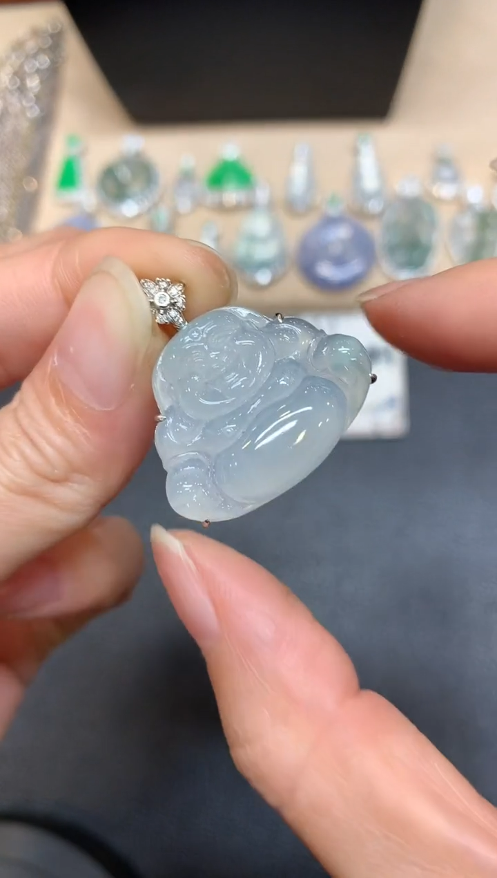 【闪购商品】翡翠颈饰18K金镶嵌【无服务费