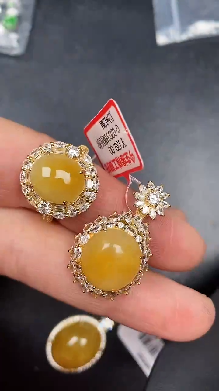银S925镶嵌戒指翡翠1390