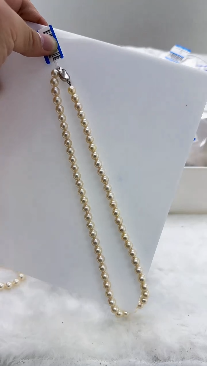【闪购商品】海水珍珠DA银S925镶嵌t879 羽皇金项链7