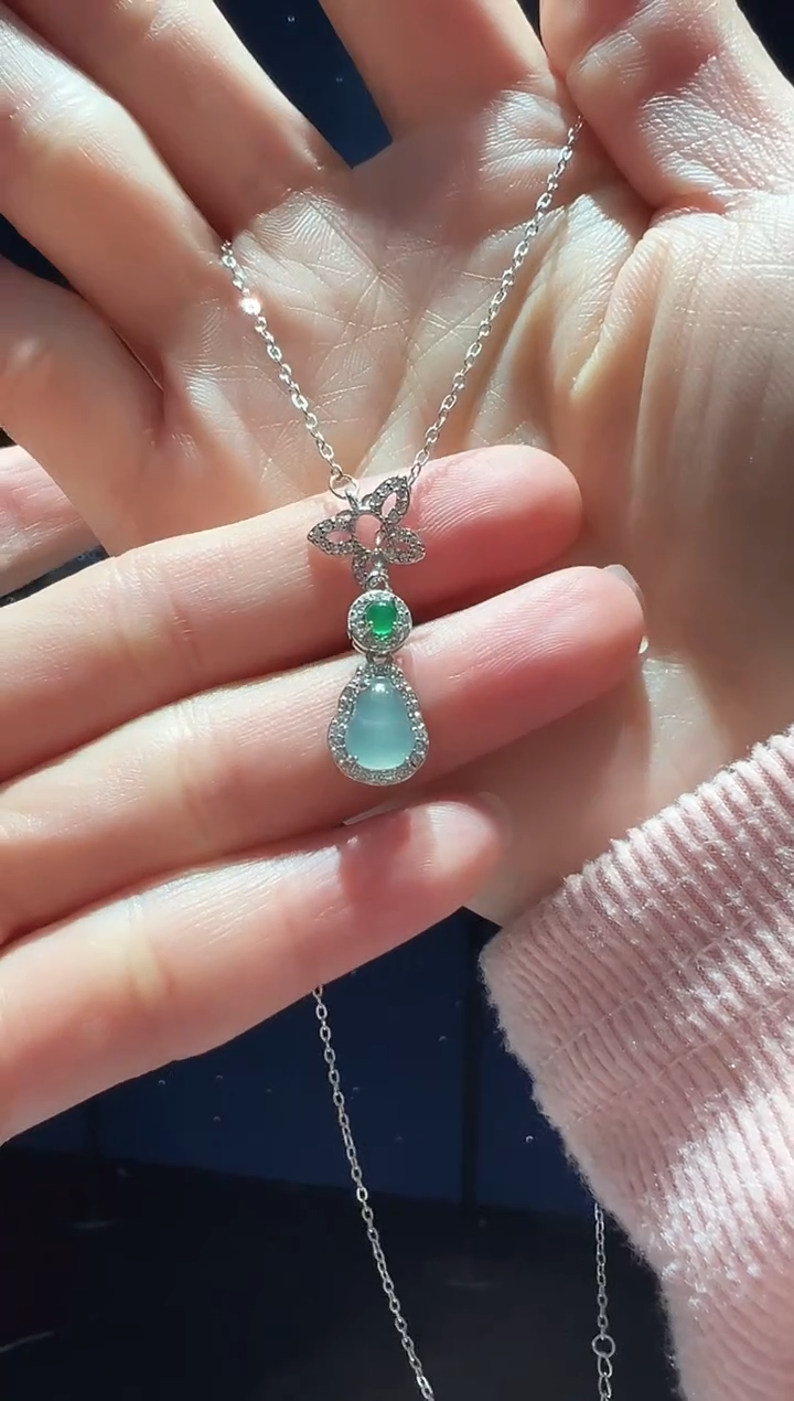 【闪购商品】翡翠颈饰银S925镶嵌34】多样性发其一