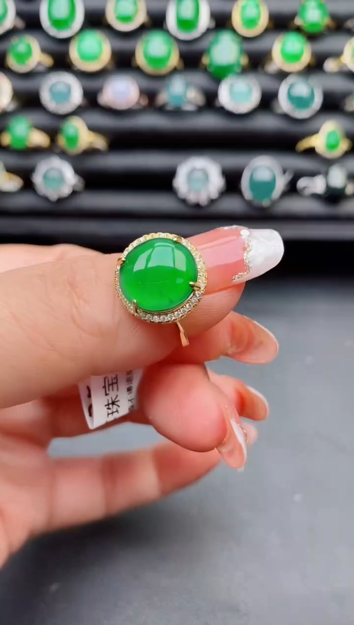 【闪购商品】翡翠戒指银S925镶嵌50800