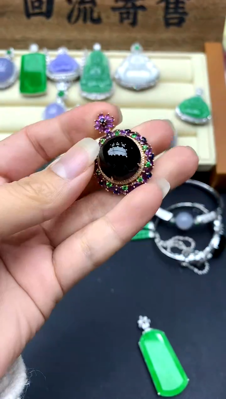 【闪购商品】翡翠颈饰18K金镶嵌334-中国好珍宝