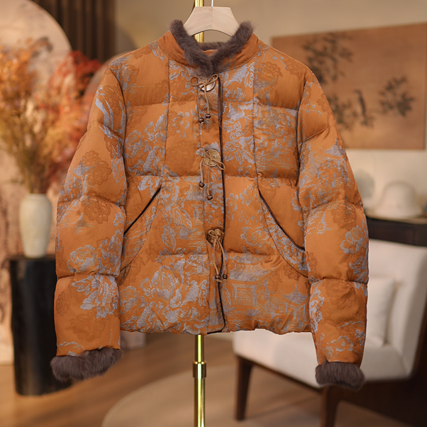 【小暖炉-棉服】冬季新款新中式重工设计感保暖棉服5897