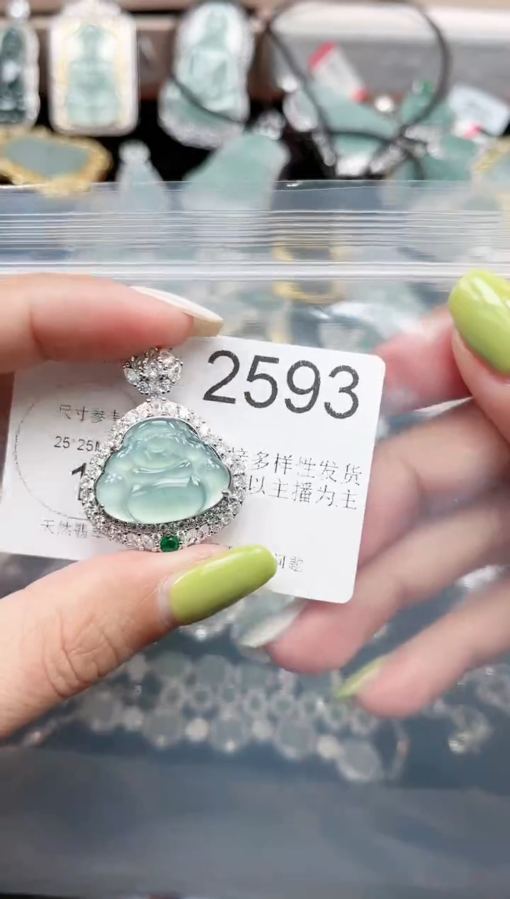 【闪购商品】翡翠颈饰未镶嵌2593赠皮绳