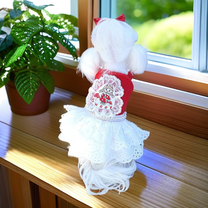 安贝妮原创宠物衣服狗狗连身裙比熊博美小型犬专用小狗裙子狗