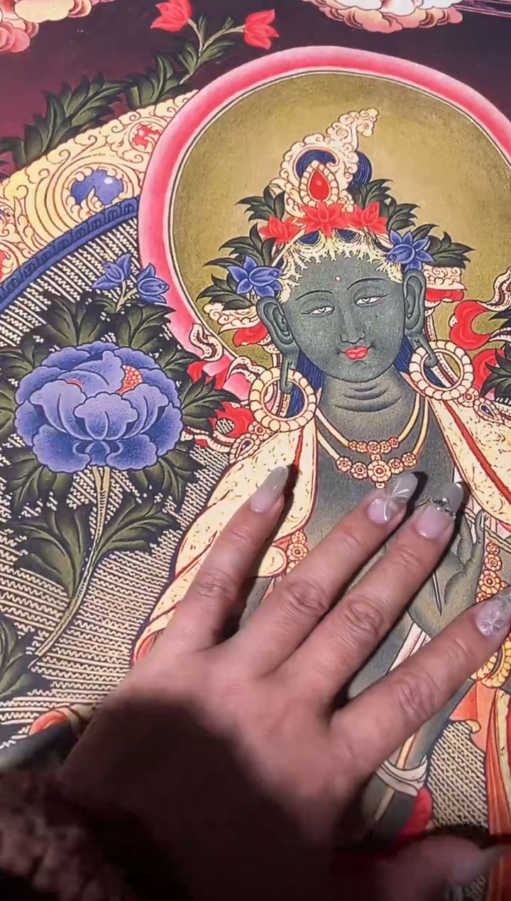 卷轴画菊菊唐卡tk