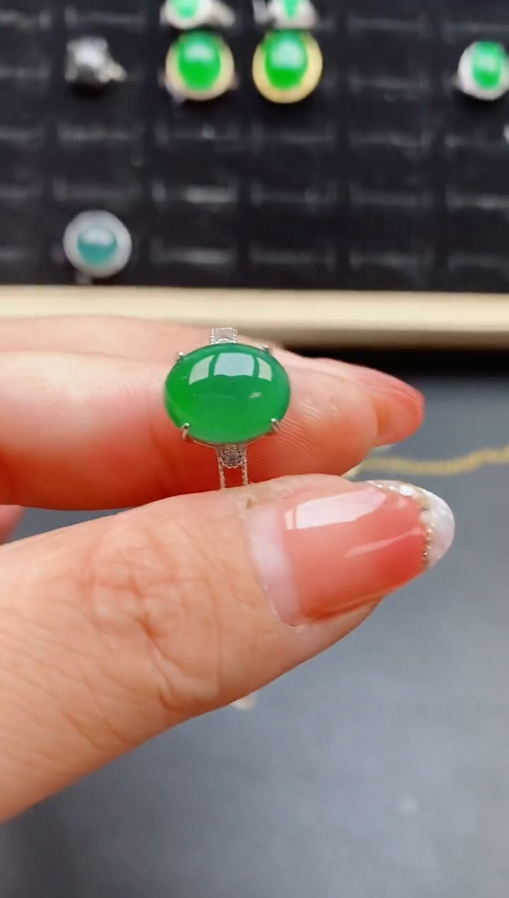 【闪购商品】翡翠戒指银S925镶嵌21121
