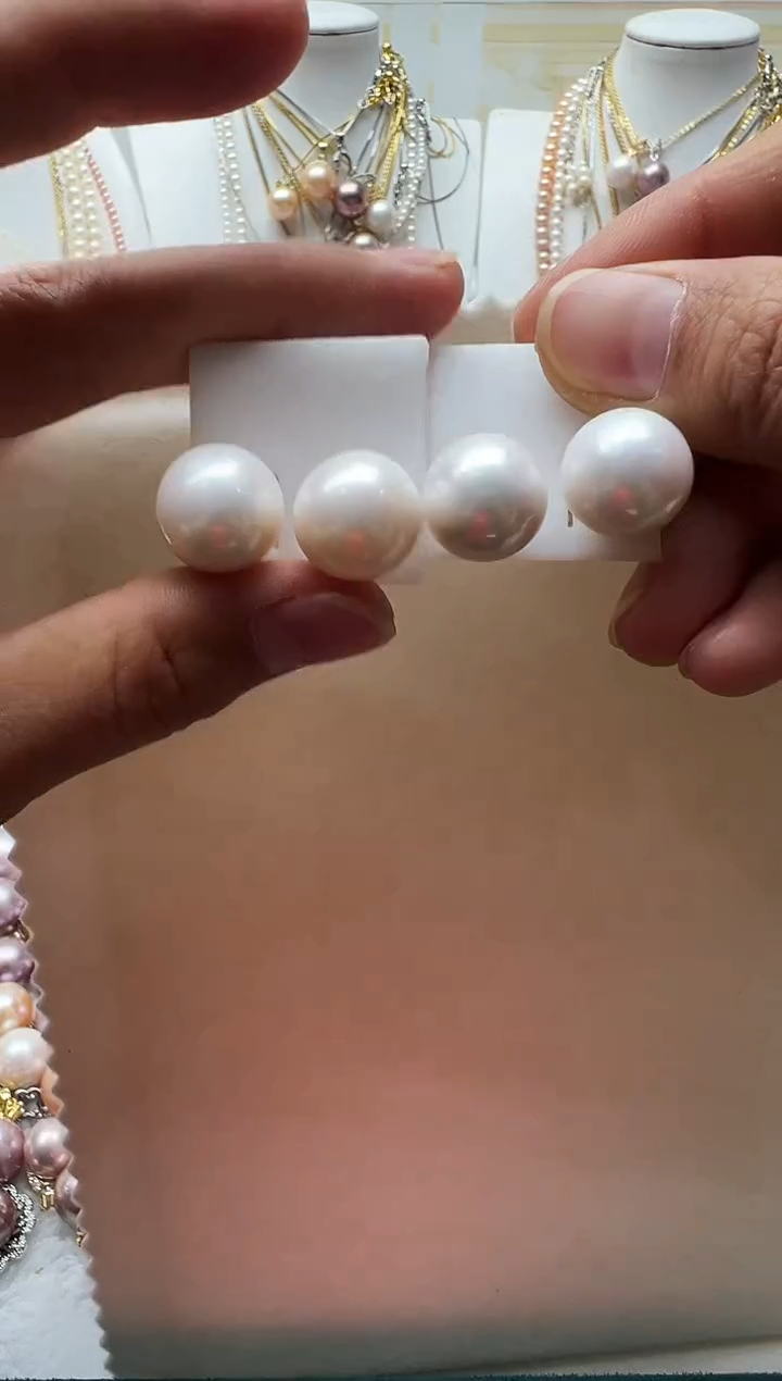 颈饰银S925镶嵌淡水珍珠092