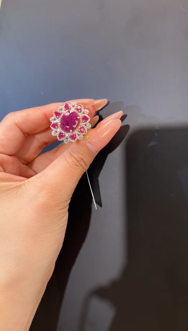 未镶嵌戒指红宝石天然红宝石戒指