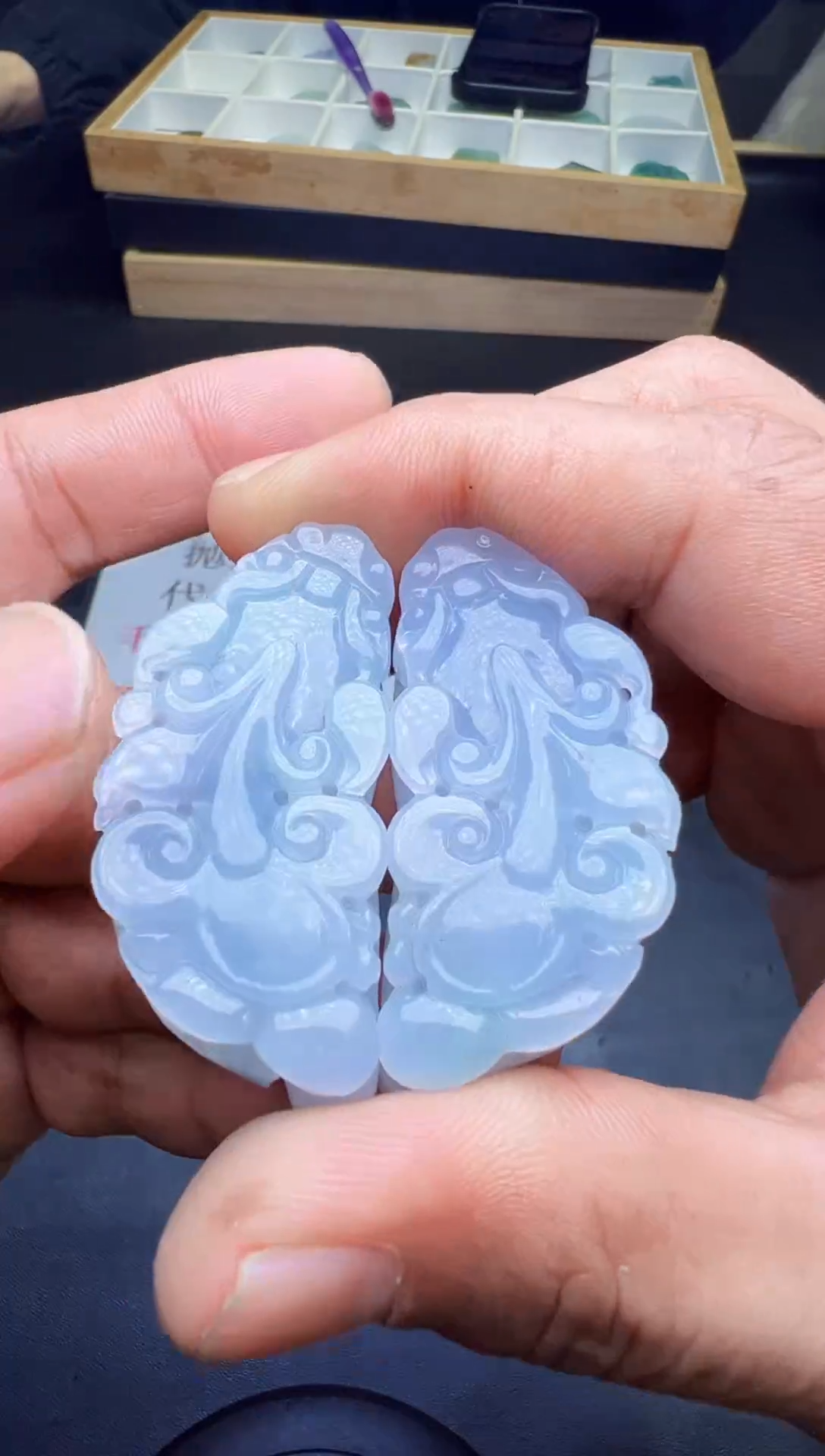 未镶嵌定制翡翠天然翡翠A货一对