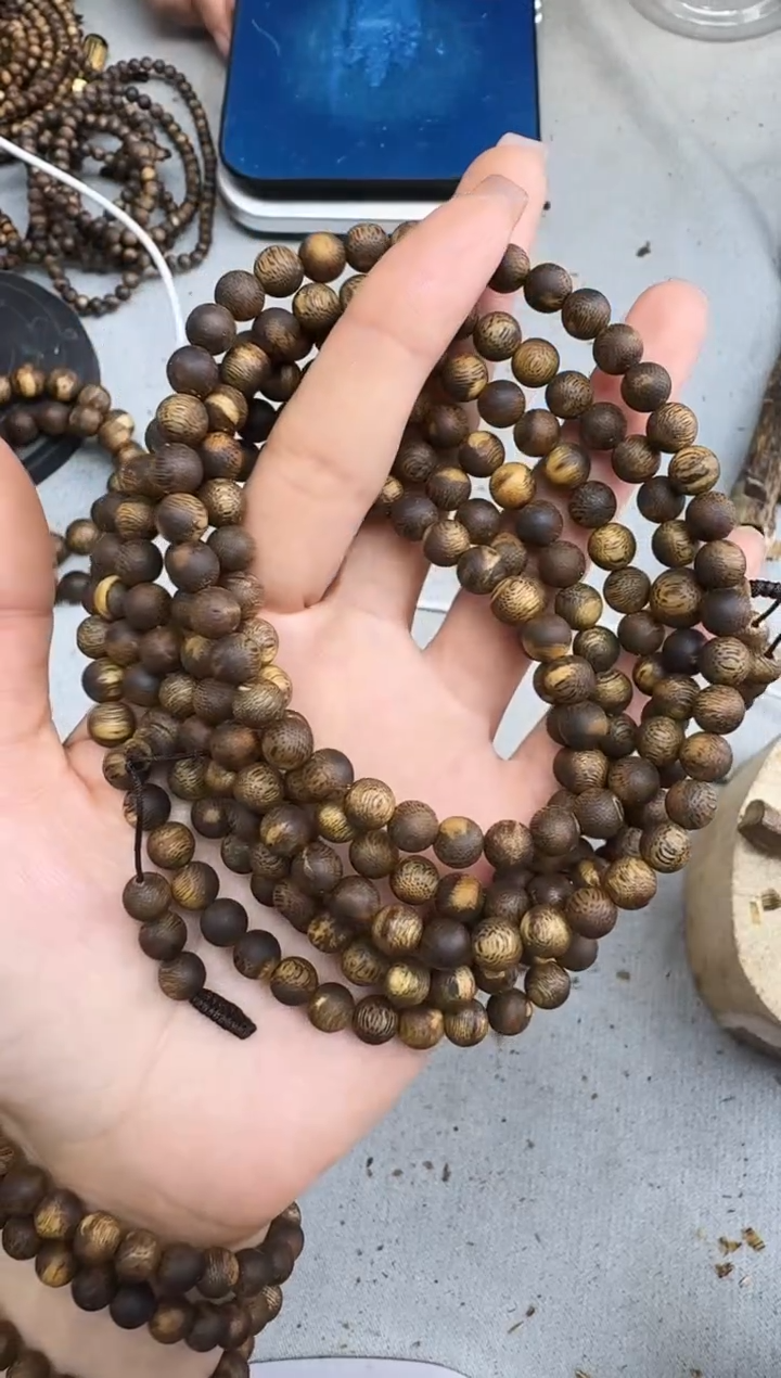 沉香手串0719紫棋圆珠多圈多样性发一