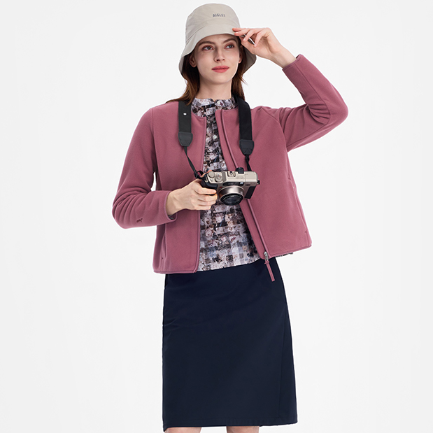 【店长推荐】AIGLE艾高户外Polartec c200保暖抓绒全拉衣女BK10