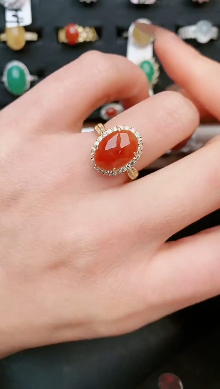 【闪购商品】翡翠戒指银S925镶嵌....