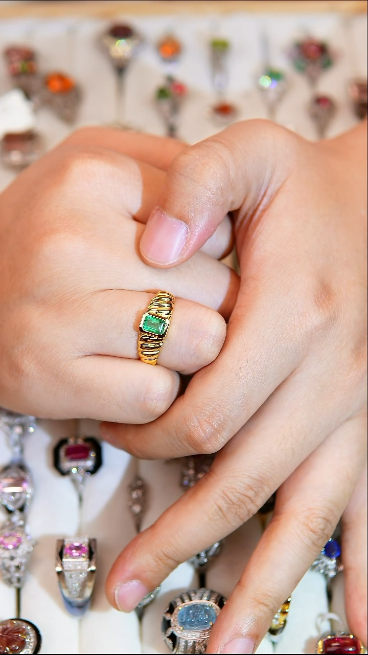 银S925镶嵌戒指祖母绿天然祖母绿戒指