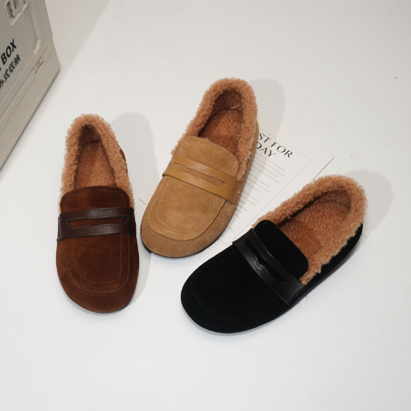 23101-1 勃肯鞋女2025秋季新款休闲百搭平底圆头软底低跟单鞋女