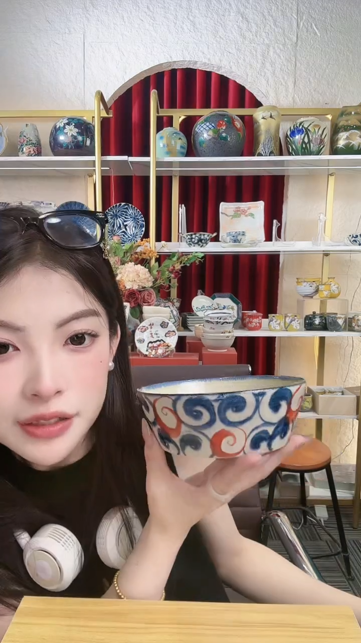 陶瓷宗山窑15cm平底钵一个