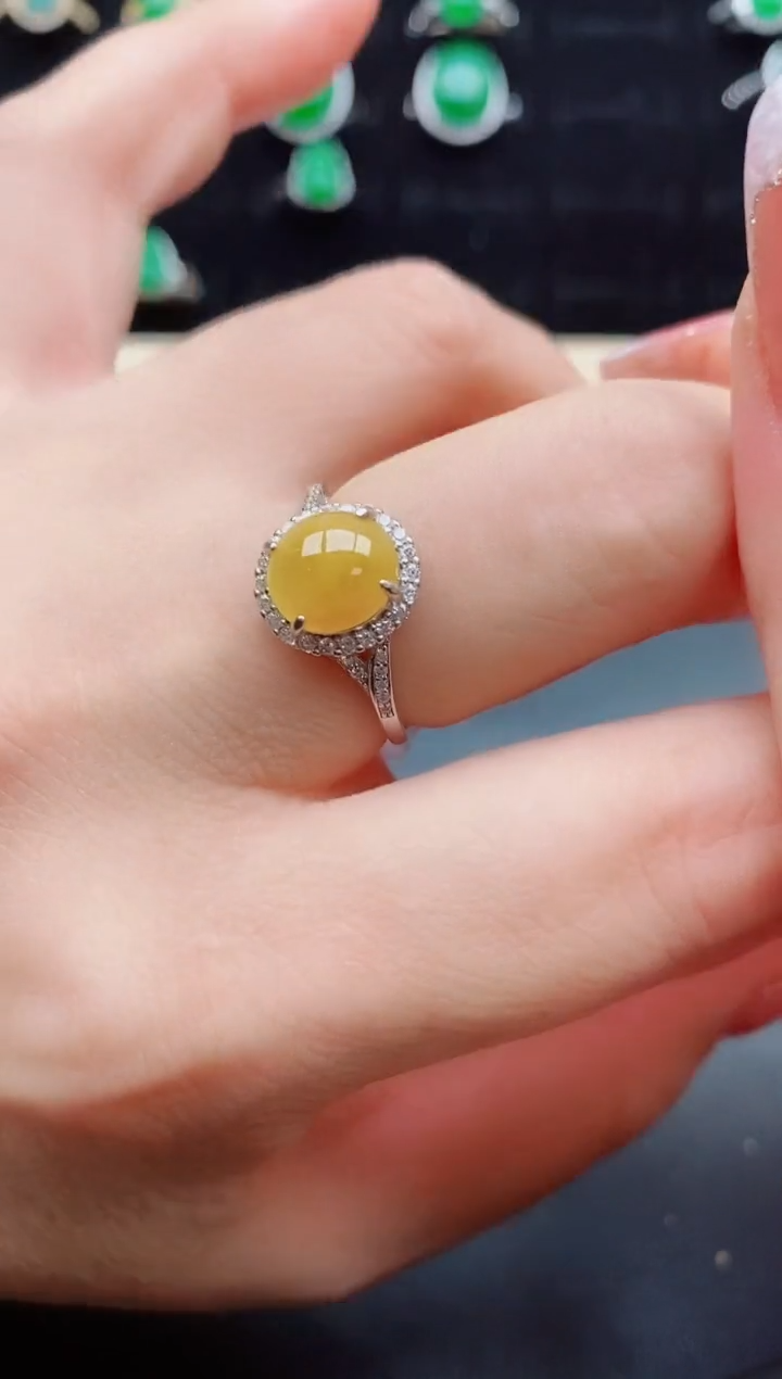 【闪购商品】翡翠戒指银S925镶嵌50800