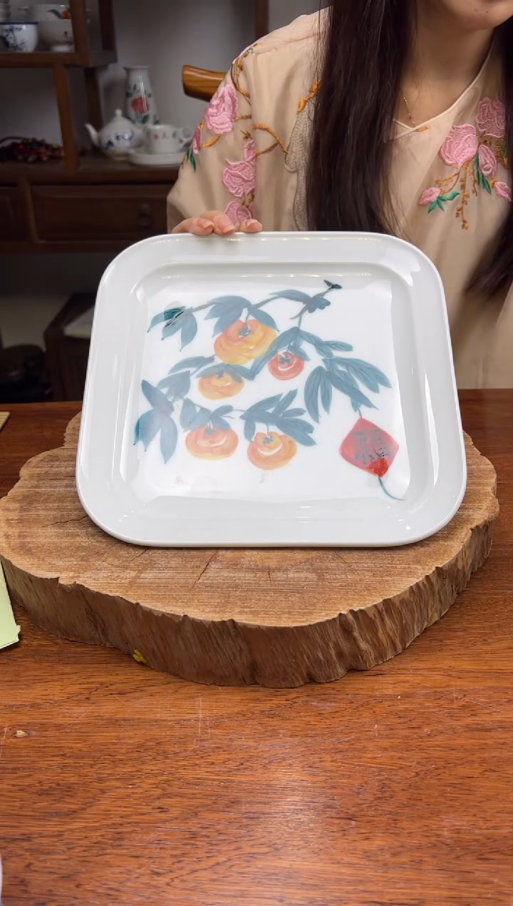 【闪购商品】瓷片景德镇陶瓷手工手绘釉中彩（食品级）
