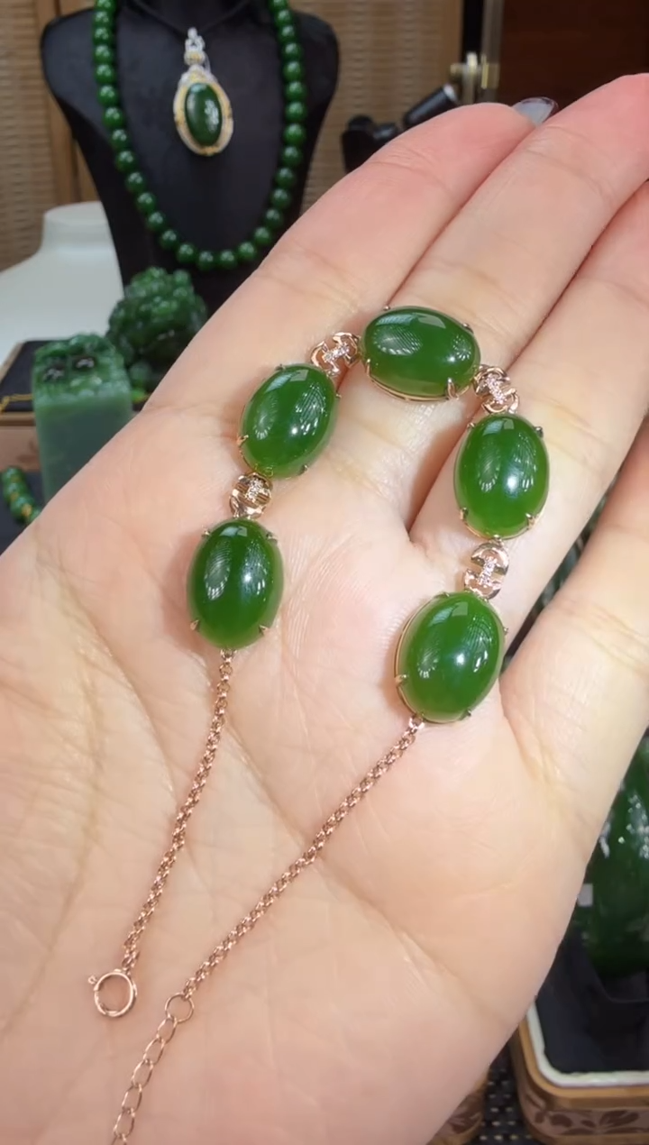 【闪购商品】和田玉（碧玉）手链未镶嵌 