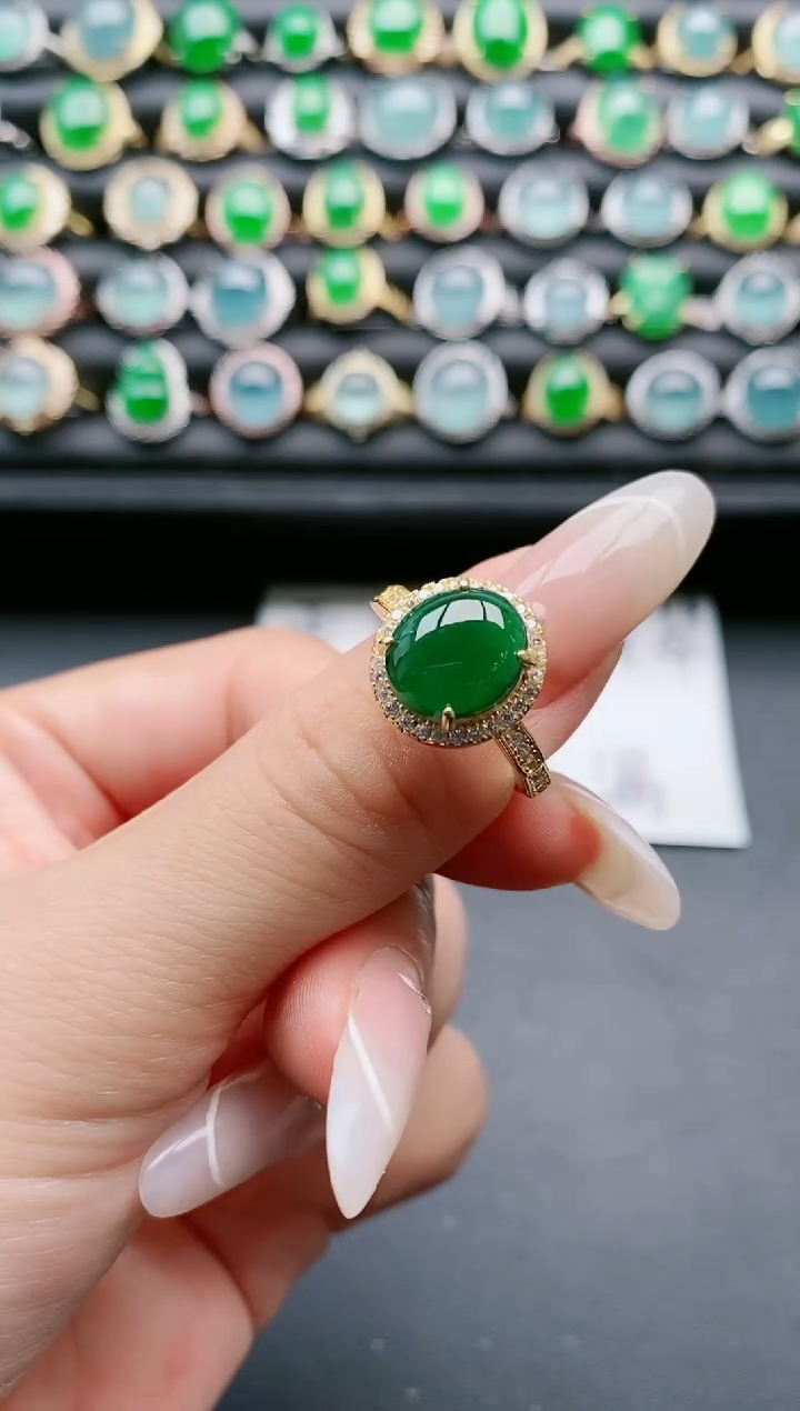 【闪购商品】翡翠戒指银S925镶嵌1111111