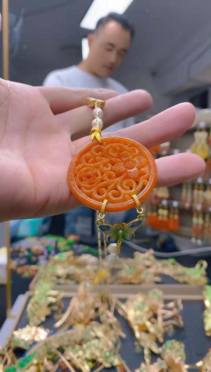 【闪购商品】翡翠耳饰合金0275翡翠锁骨链