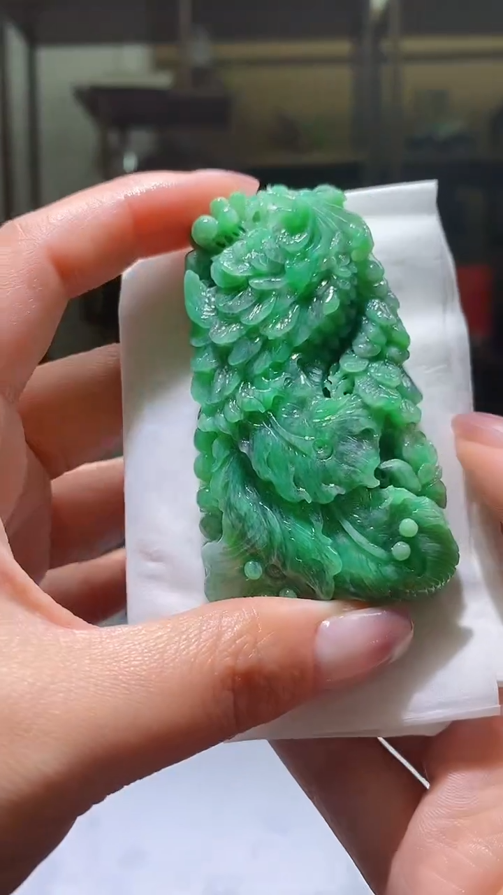 【闪购商品】定制翡翠未镶嵌35/0213/W/凤凰