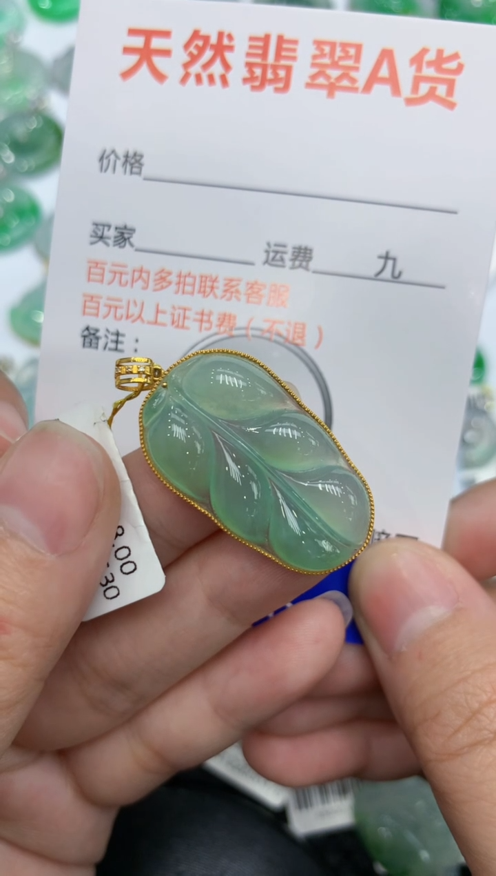 【闪购商品】翡翠颈饰18K金镶嵌11111111111