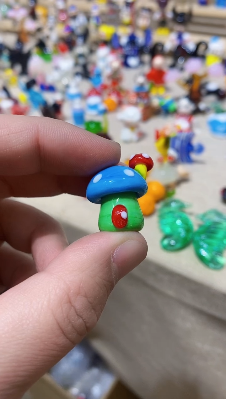 【闪购商品】琉璃手工艺品蘑菇房子