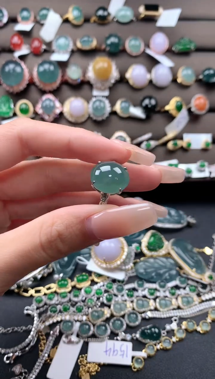 【闪购商品】翡翠戒指银S925镶嵌423423