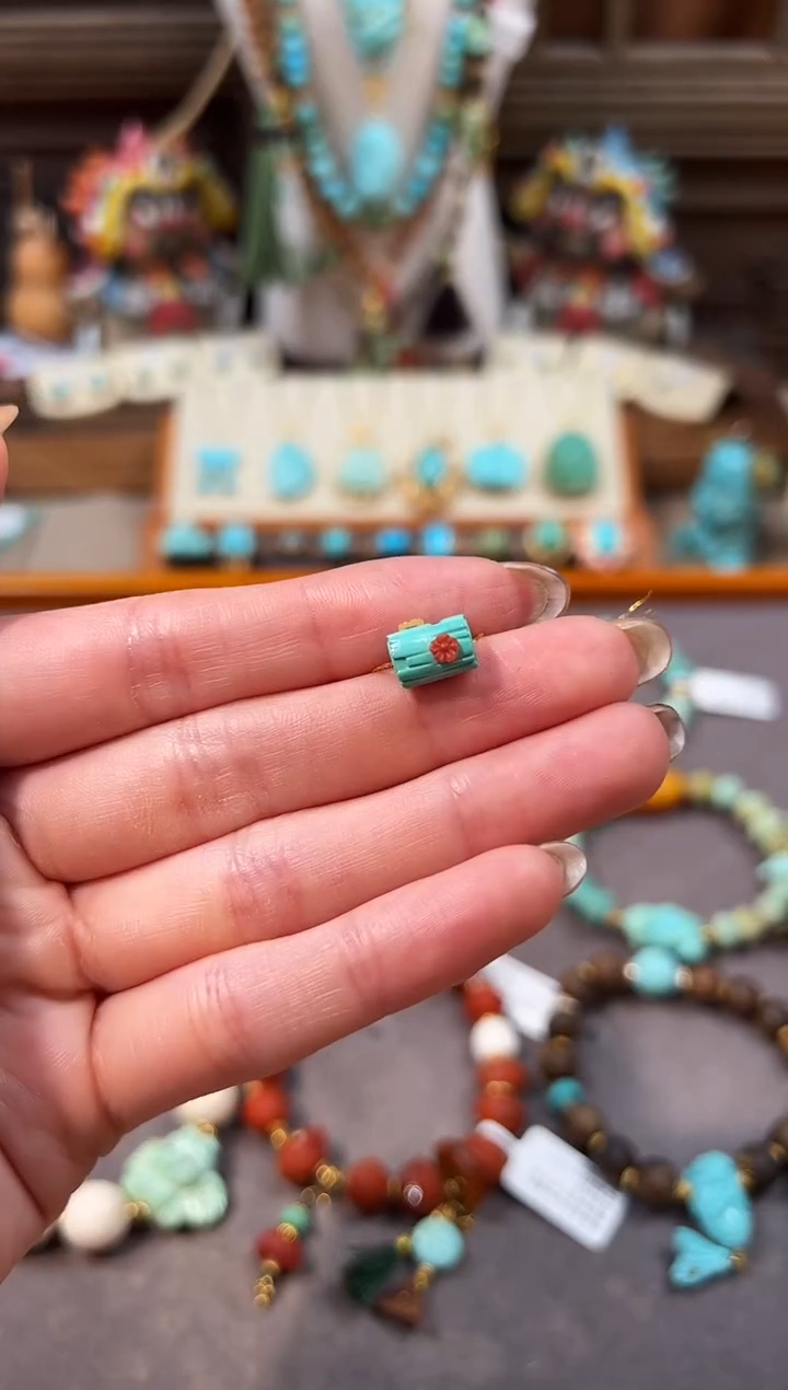 未镶嵌绿松石配饰绿松石配饰木桩