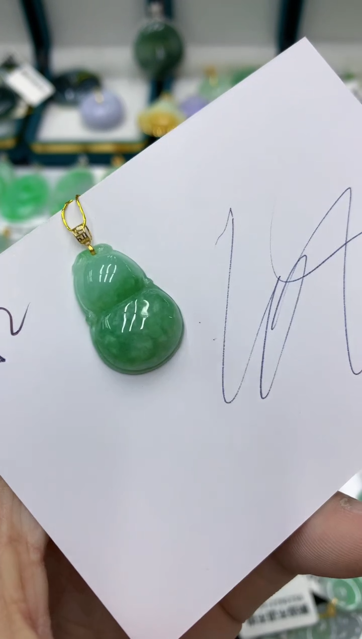 【闪购商品】翡翠颈饰18K金镶嵌111111111