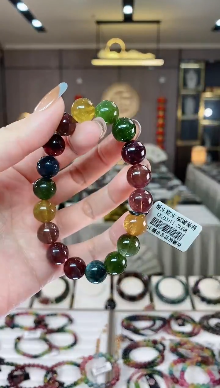 【闪购商品】碧玺单圈手串11mm+未镶嵌一物一证dan