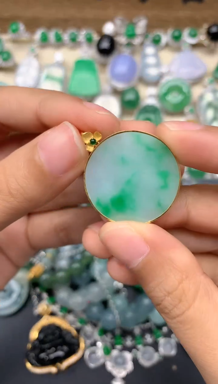 【闪购商品】翡翠颈饰18K金镶嵌221-中国好珍宝