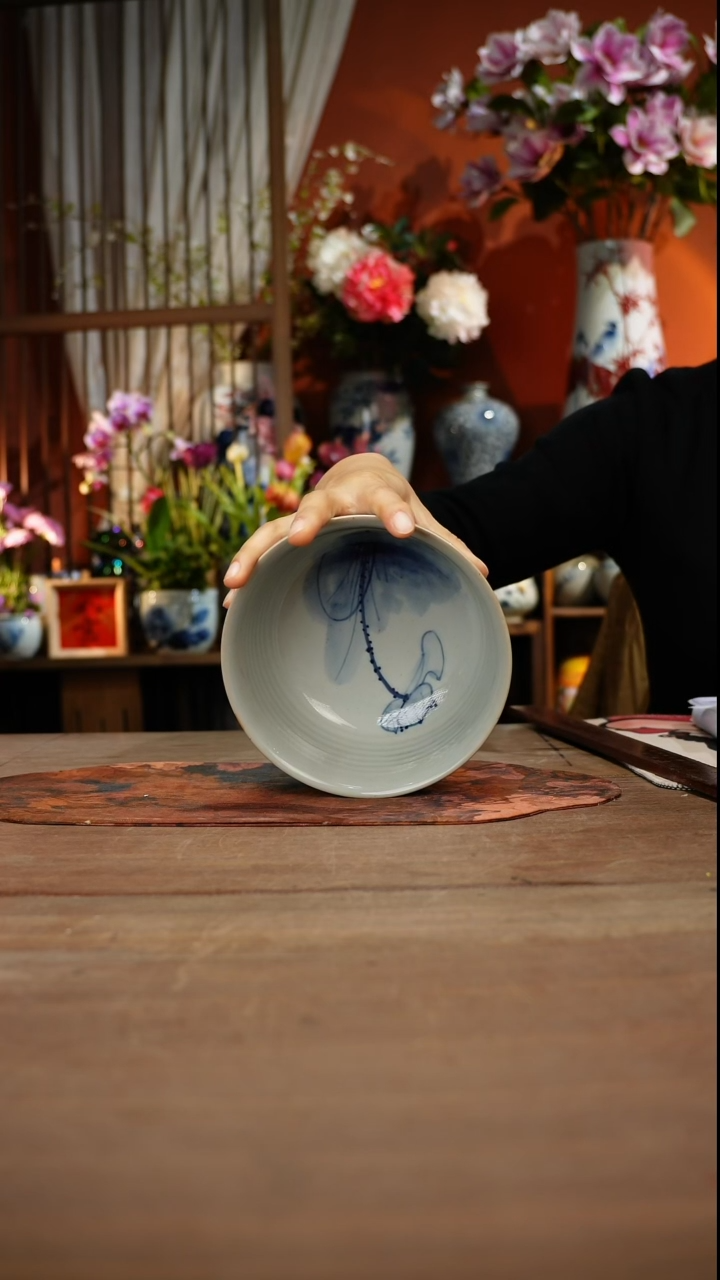 当代高温釉下彩手绘陶瓷餐具