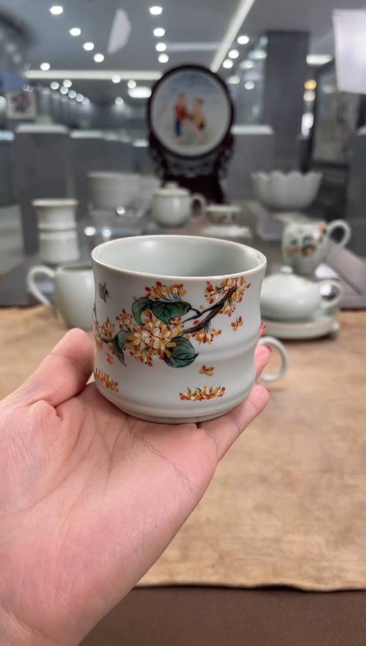【闪购商品】周泽堂余秀华彩绘空竹杯（桂花）