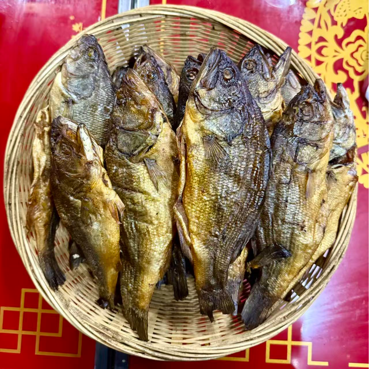 新化本地水库干鲈鱼