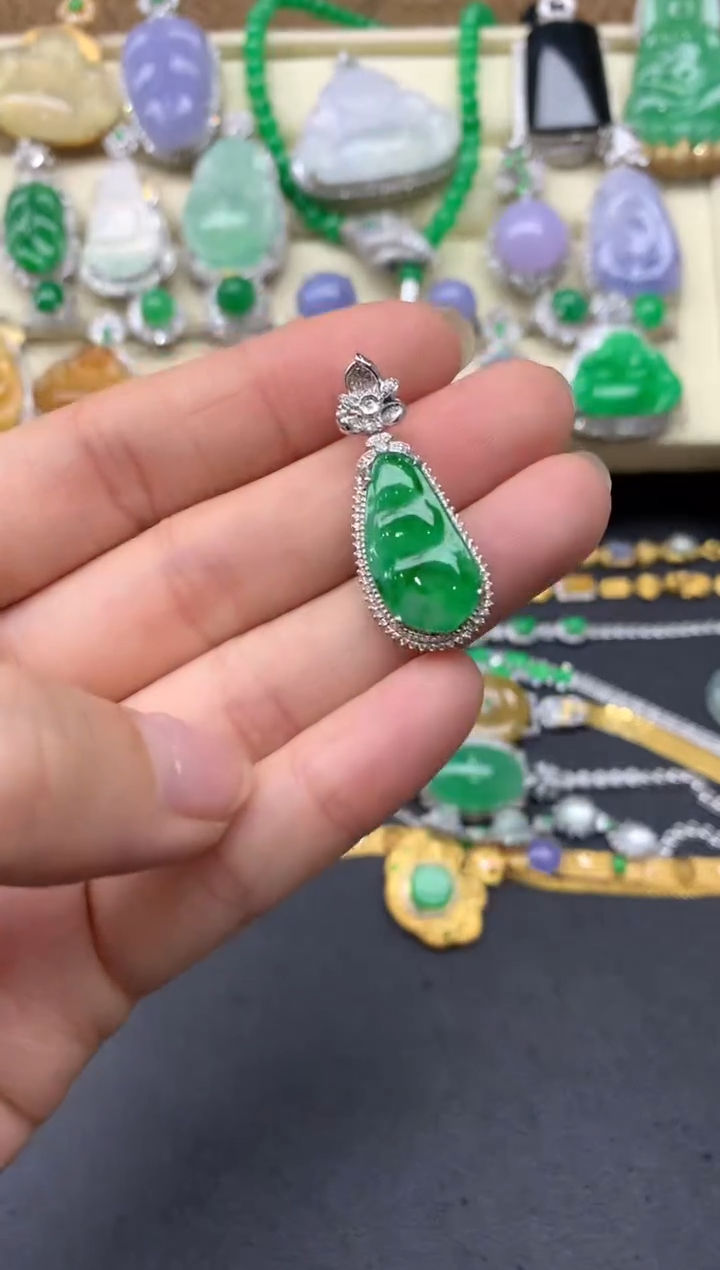 【闪购商品】翡翠颈饰18K金镶嵌269-中国好珍宝