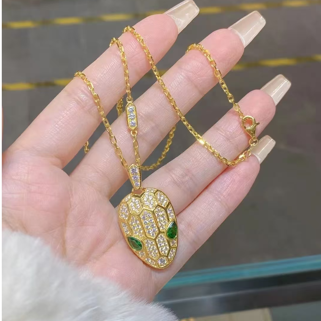 足金999金灵蛇莫桑套链