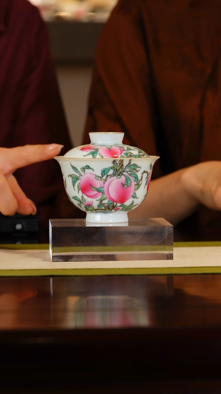 月亮好物推荐徐窑@@六桃盖碗