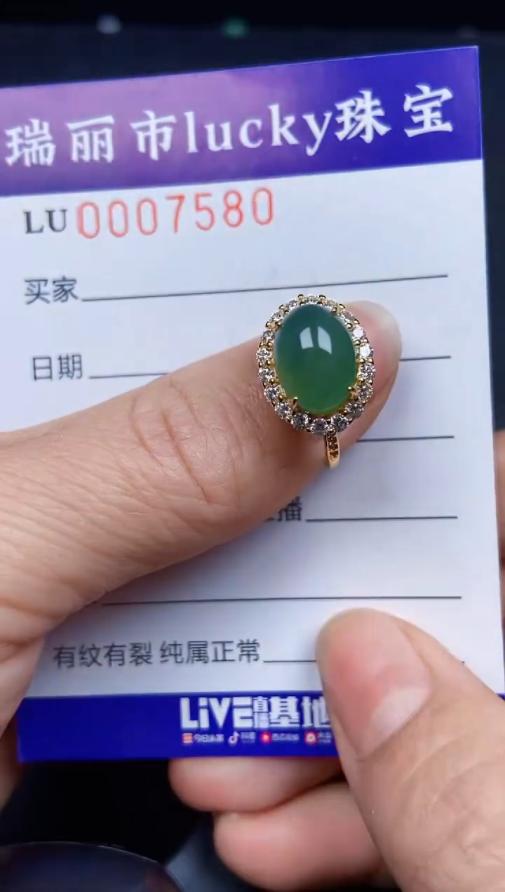 【闪购商品】翡翠颈饰银S925镶嵌7580