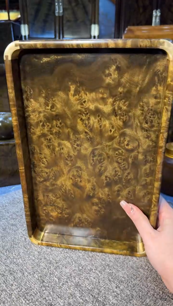 【闪购商品】乌木类成套家具精品阴沉乌木托盘Y15