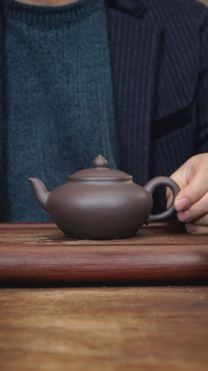 【闪购商品】紫砂茶壶320ml 正高作品素樱 紫泥