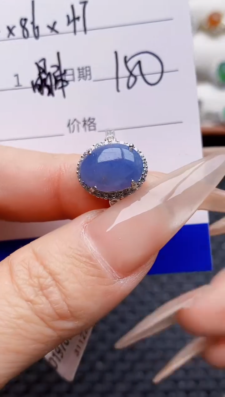 银S925镶嵌戒指翡翠6599