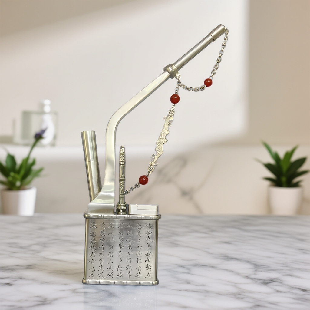 白铜创意中式纯手工雕刻方壶铜摆件花纹精美复古工艺品手工艺