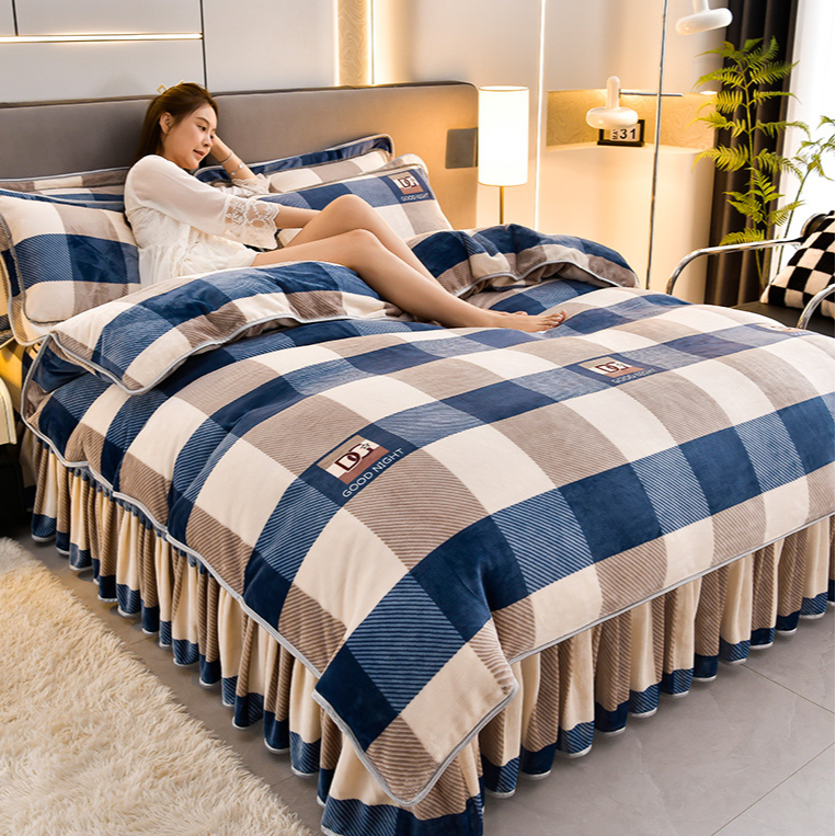 【粉丝福利】高克重牛奶绒四件套8斤多重床上用品