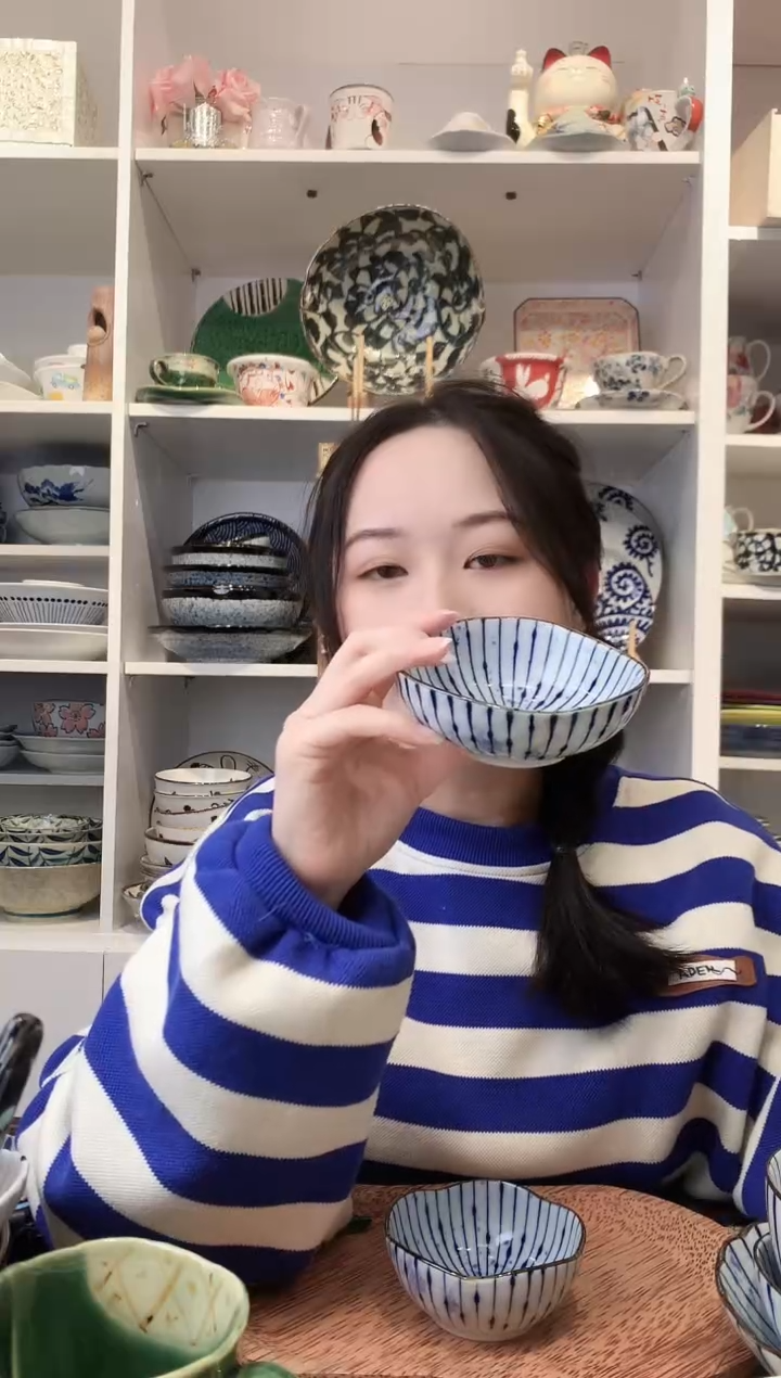 陶瓷【到手两支】美浓烧吹墨十草蘸料小钵10.5cm