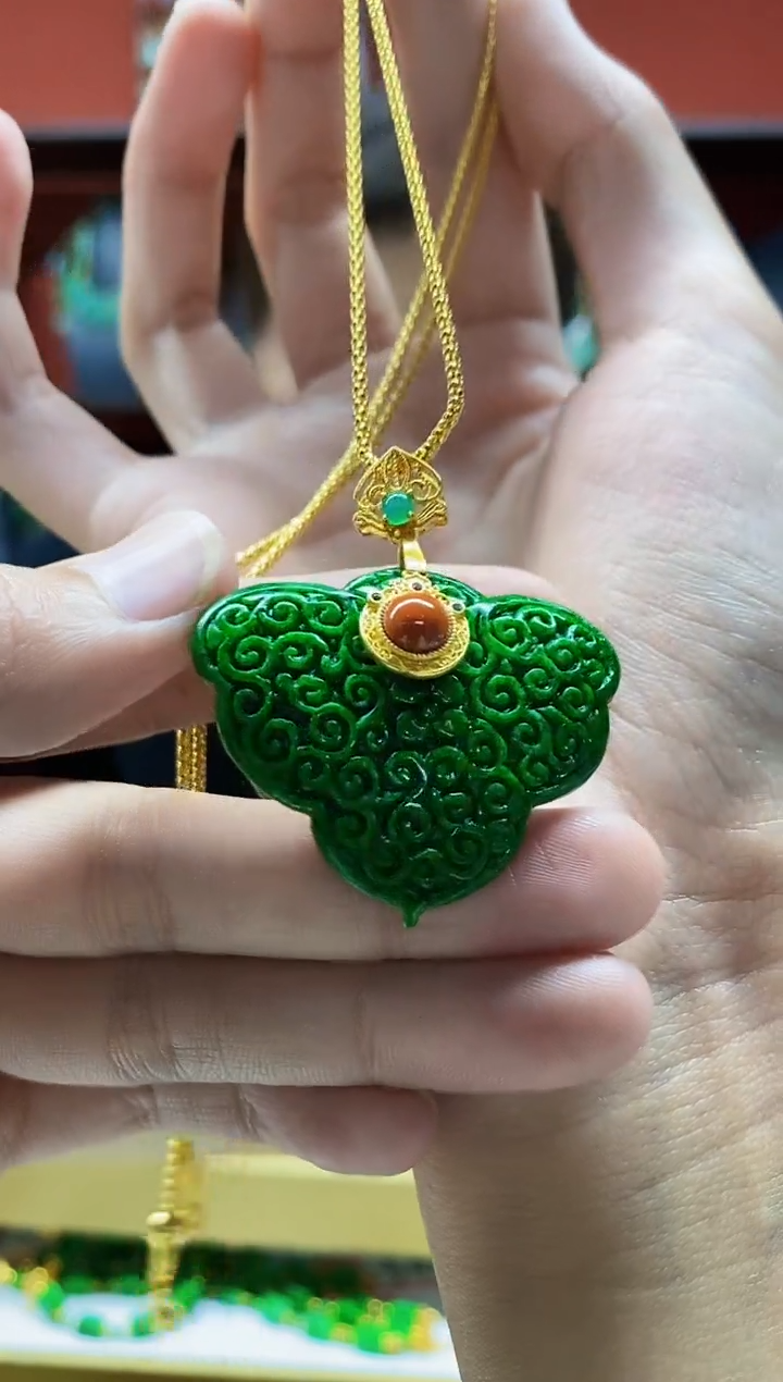 颈饰未镶嵌翡翠翡翠吊坠-33