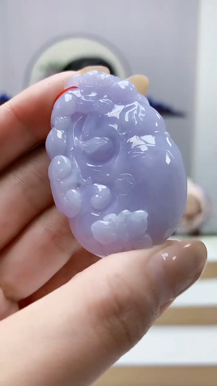 未镶嵌定制翡翠4852MM-毛货挂件155